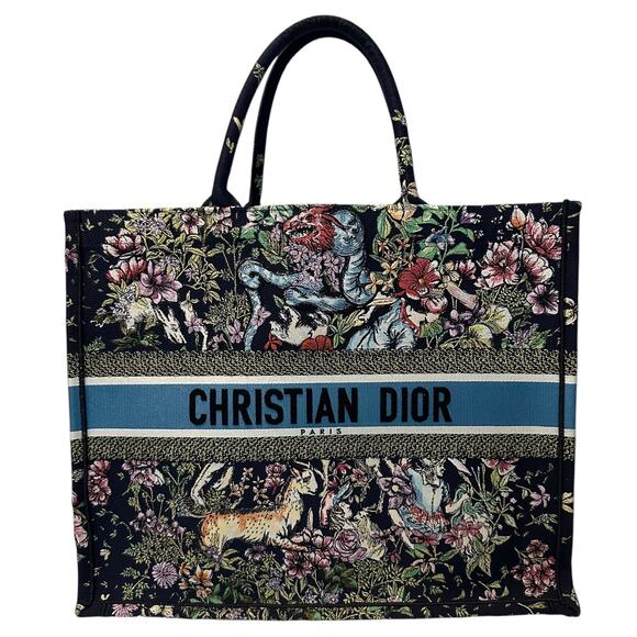 Christian Dior Book Tote Bag NWT D-Constellation Embroidery Blue - Picture 12 of 14